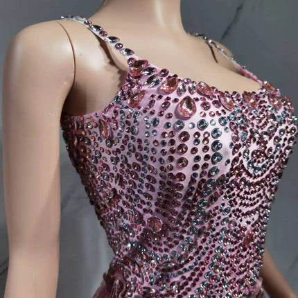 The Stardust Festival Fringe Bodysuit – Luxury Rhinestone Tassel Showgirl Costume