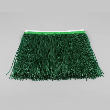 Long Glass Rhinestone Beaded Fringe Trim