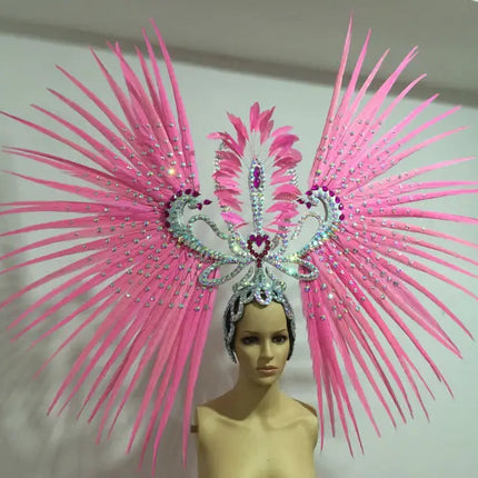 The Stardust Tropicana Samba Crown – Feather & Rhinestone Stage Headdress