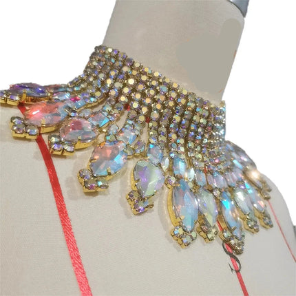 Radiating Statement Rhinestone Crystal Necklace