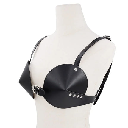 Faux Leather Sculpted Push-Up Bralette Bra Top