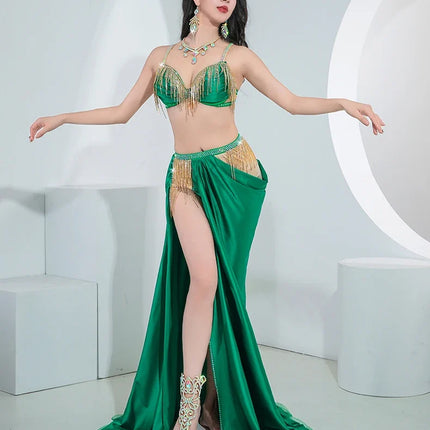 The Stardust Oasis 4-Piece Ensemble – Luxury Belly Dance Performance Suit
