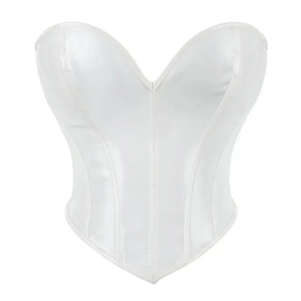Shiny PVC PU Leather Bustier Corset Crop Top Body Shaper Vest