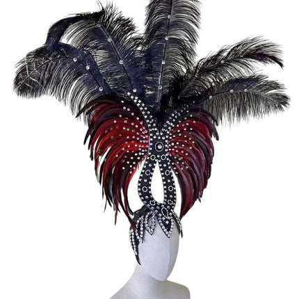 The Stardust Zenith – Premium Feathered Carnival & Samba Crown Headdress