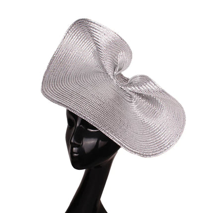 Glitter Metallic Sinamay Floral Fascinator Kentucky Derby Tea Party Pillbox Hat