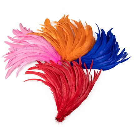 100PCS Natural Rooster Tail Feathers (25-40CM)