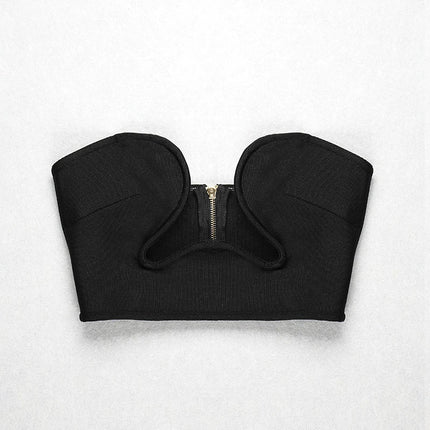 Sweetheart Neck Bandage Crop Top