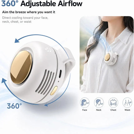 Portable Wearable Bladeless Clip-On Fan Set