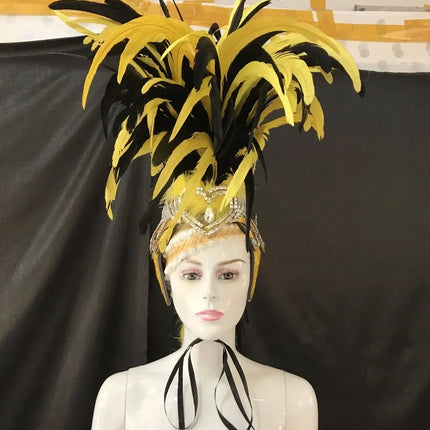 The Stardust Dynasty – Majestic Velvet & Feather Samba Masquerade Crown