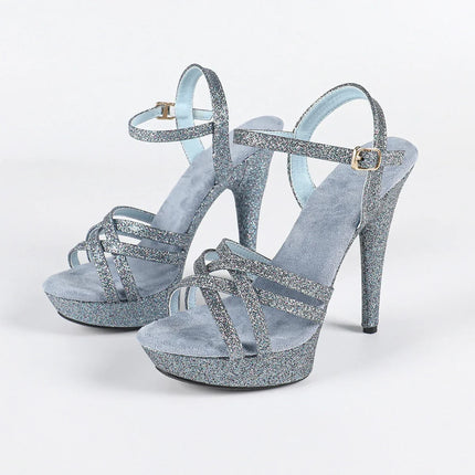 The Stardust Catwalk Stiletto – Luxury Rhinestone Platform Sandals