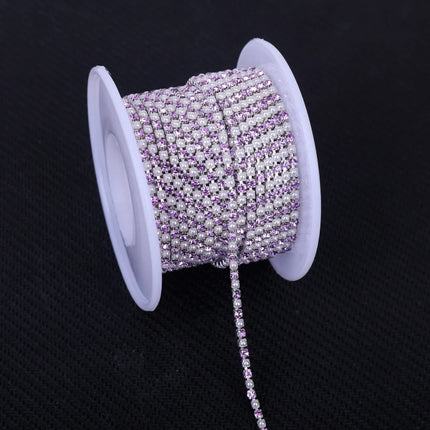 The Stardust Pearl Stream – Premium Silver Base Glass Rhinestone & ABS Pearl Cup Chain Trim