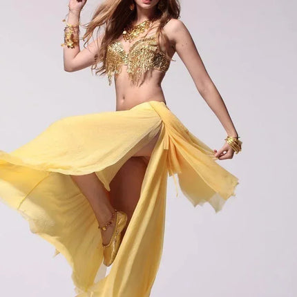 The Stardust Prism Sirena – Deluxe Beaded & Sequined Tassel Belly Dance Bra Top