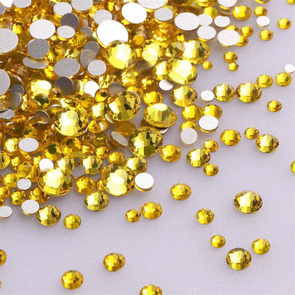 SS3-SS30 Yellow Series Hot-Fix Glass Flat Back Rhinestones