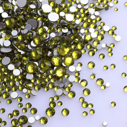 1440PCS SS3-SS20 Mix Size Non-Hotfix Glass FlatBack Rhinestones