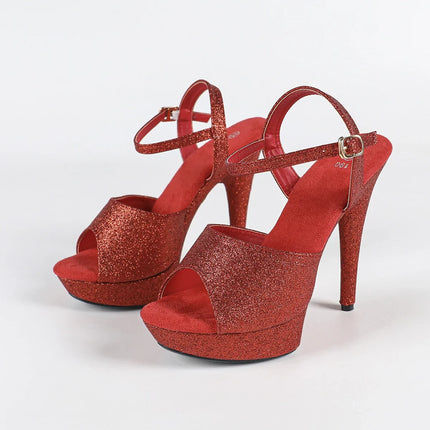 The Stardust Velvet Siren Stiletto – Luxury 13cm Platform Sandal