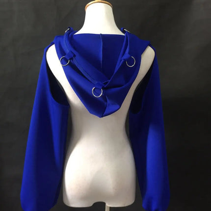 The Stardust Kinetic Cyber Hoodie – Cropped Gogo & Streetwear Dance Top