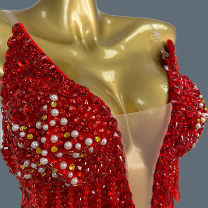 Western Cowboy Showgirl Bodysuit, Hat & Gloves 3-Piece Stage Costume Set