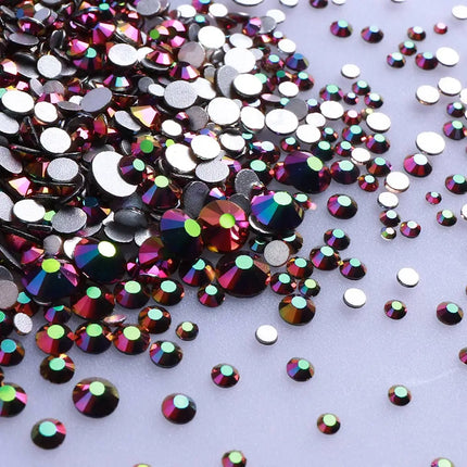 1440PCS SS3-SS20 Mix Size Non-Hotfix Glass FlatBack Rhinestones