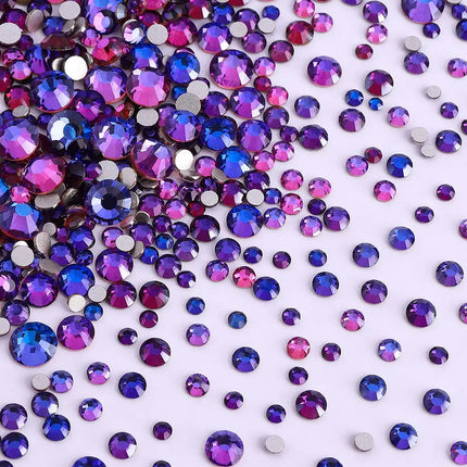 1440PCS SS3-SS20 Mix Size Non-Hotfix Glass FlatBack Rhinestones