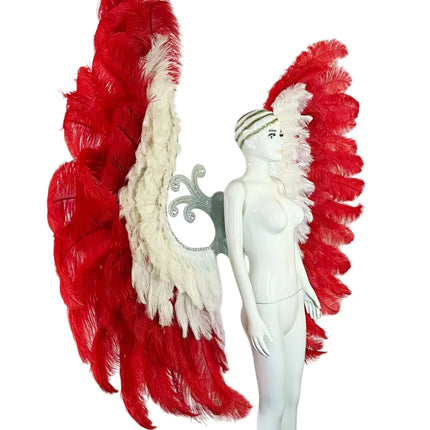 The Stardust Phoenix Wings – Deluxe Feathered Samba Backpiece & Stage Wings