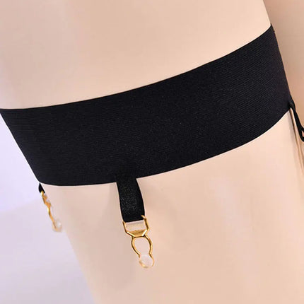 High-Waist Elastic Leg Harness Garter Belt Bandage Panty Costume Accessory