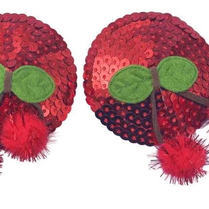 Sparkling Cherry & Fruit Sequined Nipple Pasties Set