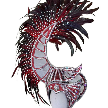 The Stardust Zenith – Premium Feathered Carnival & Samba Crown Headdress