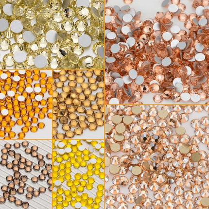 SS3-SS30 Yellow Series Non-Hotfix Glass Flat Back Rhinestones