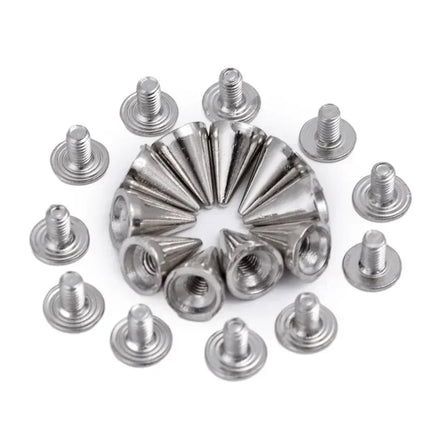 Metal Cone Studs & Spikes Screwback Rivets for Leathercraft, Clothes & DIY Hardware