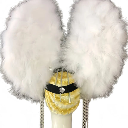 Feather headdress samba costume carnival halloween party bar performance hat makeup dance wings parade