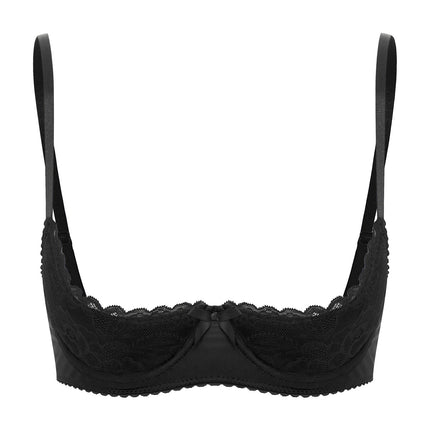 Lace Underwire Half-Cup Balconette Bra