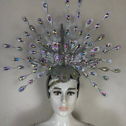 The Stardust Dionysia – Silver Starburst Carnival & Masque Ball Headdress