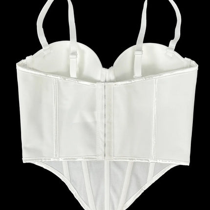 Pearl Embroidered Bustier Corset Crop Top High Street Evening Bralette