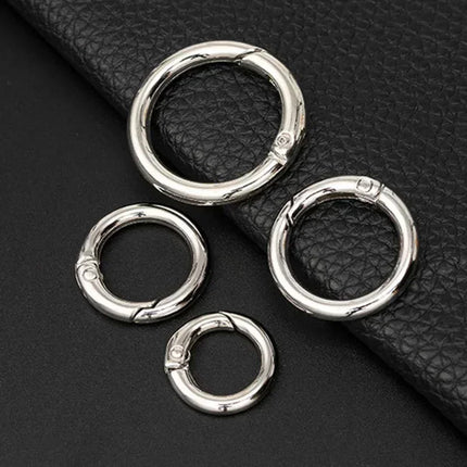 Metal Spring O-Ring Snap Clasp Clips for Bags, Keychains & DIY Crafts