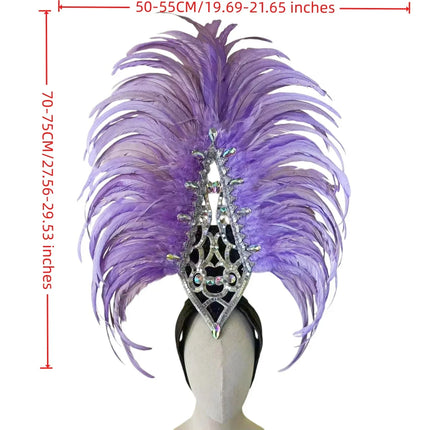 The Stardust Luminary Crown – Lavender & Multi-Tone Samba Carnival Headdress