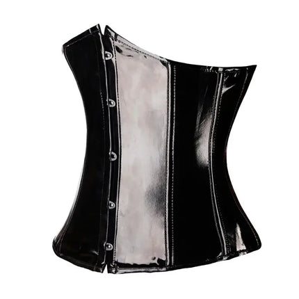 Steampunk PVC Leather Underbust Corset Front Busk Waist Trainer Cincher Top