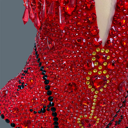 Western Cowboy Showgirl Bodysuit, Hat & Gloves 3-Piece Stage Costume Set