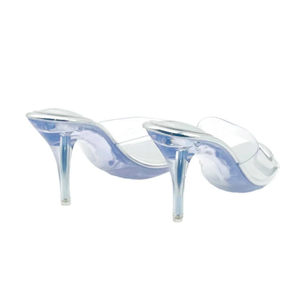 The Stardust Mirage Stiletto Mule – Clear Pointed-Toe Illusion Heel