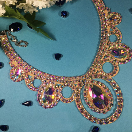 AB Rhinestone Pendant Necklace