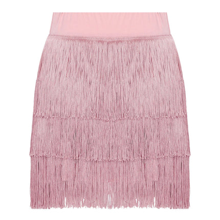 The Stardust Havana Fringe Skirt – High-Waist Tiered Tassel Performance Skirt
