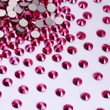 SS3-SS30 Red Series Hotfix Glass Flat-Back Rhinestones