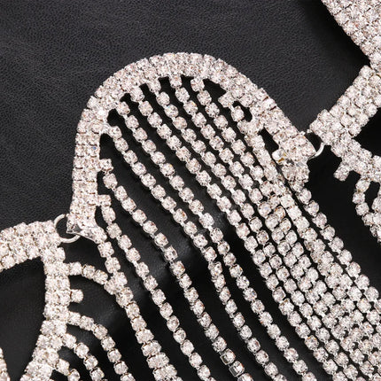 Dazzling Crystal Tassel Chest Chain & Dance Belly Bra Jewelry