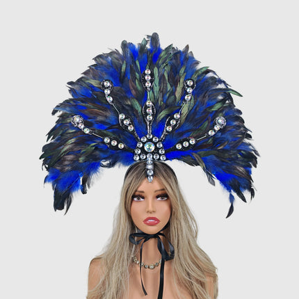 Carnival-Themed Artificial Feather Headdress & Cosplay Crown Prop