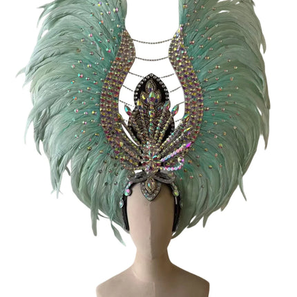 The Stardust Aurora Feather Headdress – Light Purple Cabaret & Carnival Crown