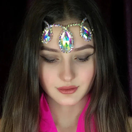 Rhinestone Drop Head Chain Headpiece