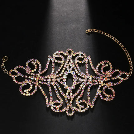 AB Rhinestone Wrap Snap Bracelet