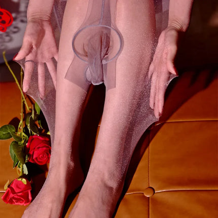 Oil Glossy Sheer High-Stretch Pantyhose Tights Satin Smooth Hosiery