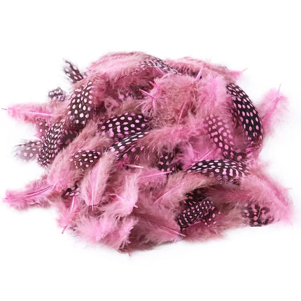 Natural Spotted Guinea Fowl Feathers 100PC