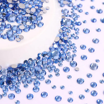 1440PCS SS3-SS20 Mix Size Non-Hotfix Glass FlatBack Rhinestones