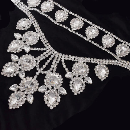 Large Crystal Drop Pendant Necklace